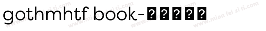 gothmhtf book字体转换